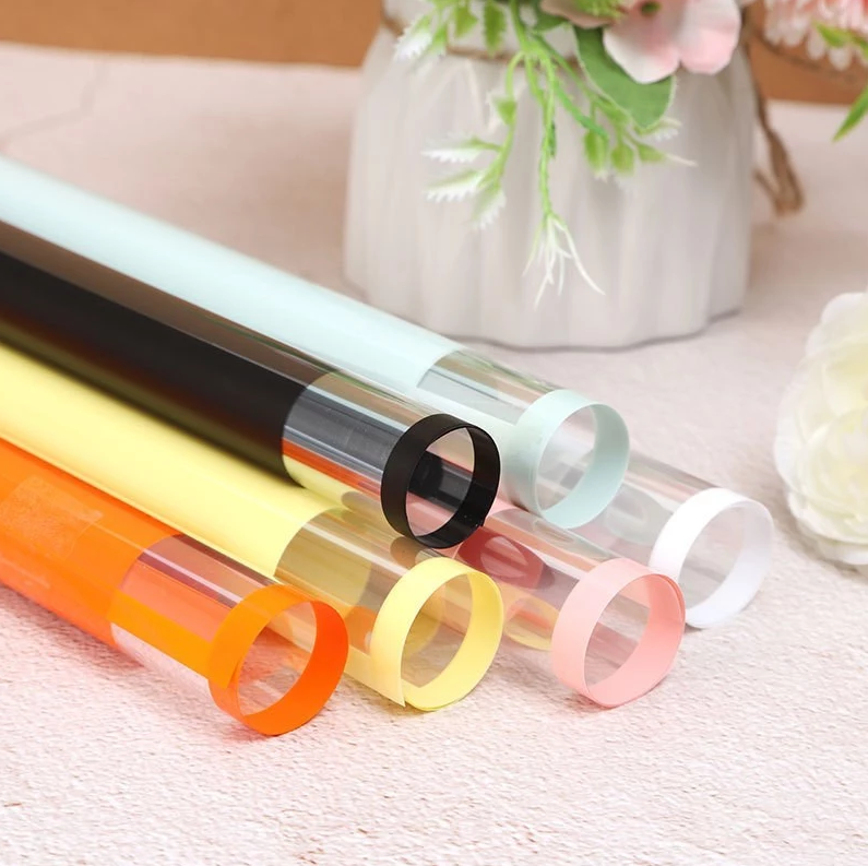 20pcs Transparent border Flower Wrapping Waterproof bouquet flower wrapping paper