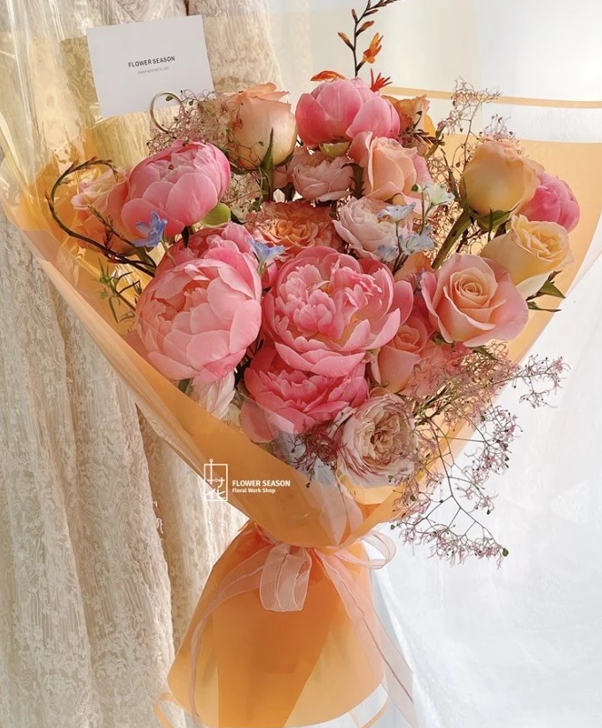 20pcs Transparent border Flower Wrapping Waterproof bouquet flower wrapping paper