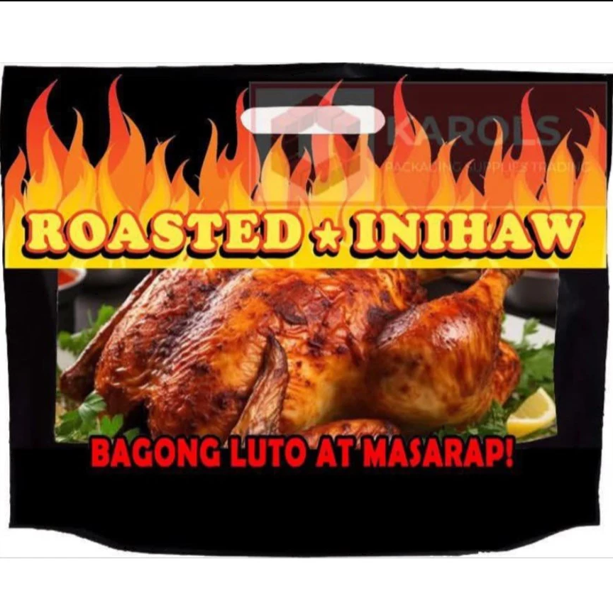 50pcs Roasted Chicken Plastic Bag Packaging Ziplock for Lechon Belly,Chicken,Liempo bag