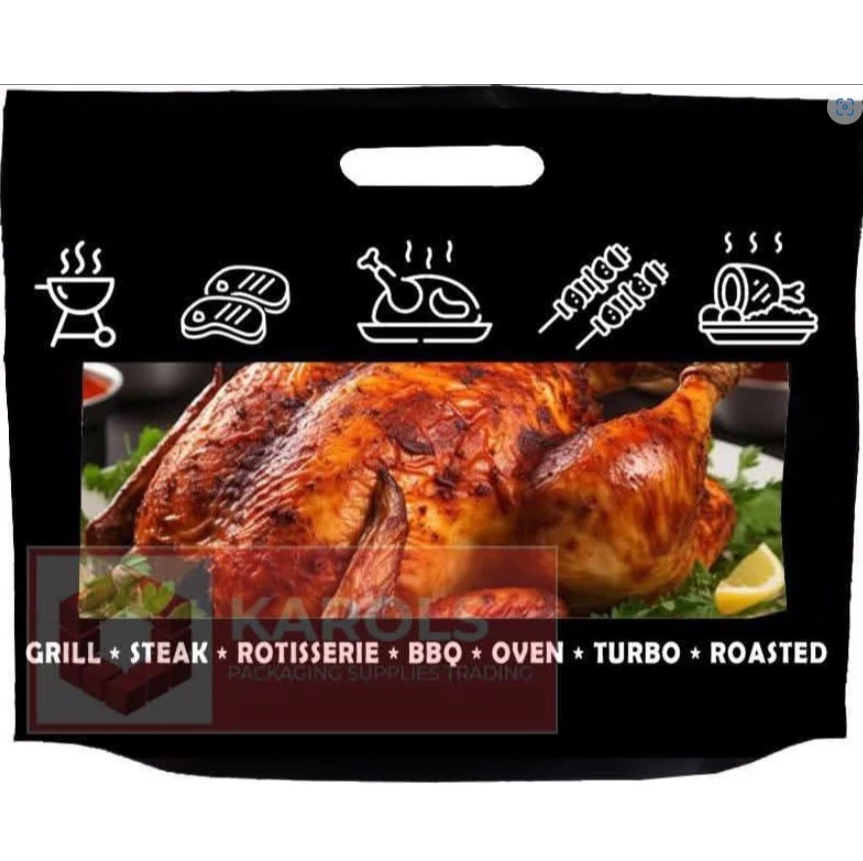 50pcs Roasted Chicken Plastic Bag Packaging Ziplock for Lechon Belly,Chicken,Liempo bag