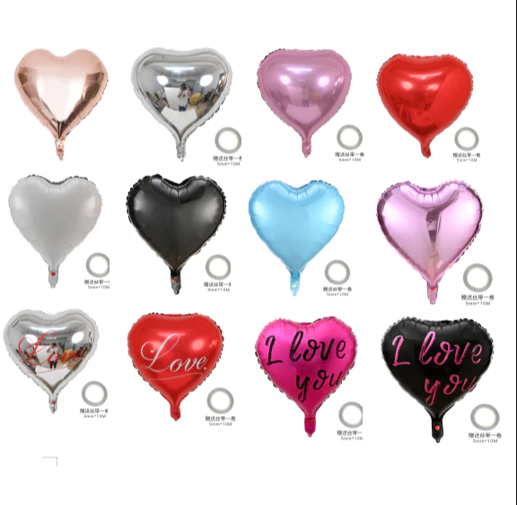 1pc Love Heart Balloon Aluminum Film Balloon Bday Party Wedding Valentine's Day decoration