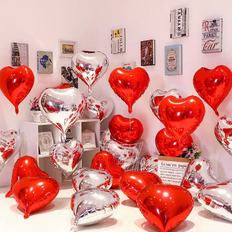 1pc Love Heart Balloon Aluminum Film Balloon Bday Party Wedding Valentine's Day decoration