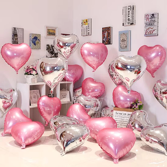 1pc Love Heart Balloon Aluminum Film Balloon Bday Party Wedding Valentine's Day decoration