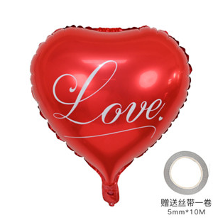 1pc Love Heart Balloon Aluminum Film Balloon Bday Party Wedding Valentine's Day decoration