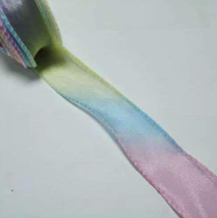 Fantasy fish tail Gradient yarn pleated yarn Ribbon With Wavy Edge Wrap Flower Gift Decor
