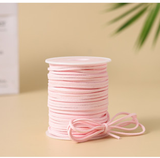 1roll Leather Cord Rope - Non-Elastic Vibrant Multicolor Craft Thread DIY, double-sided