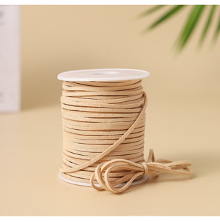1roll Leather Cord Rope - Non-Elastic Vibrant Multicolor Craft Thread DIY, double-sided