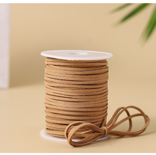 1roll Leather Cord Rope - Non-Elastic Vibrant Multicolor Craft Thread DIY, double-sided