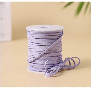 1roll Leather Cord Rope - Non-Elastic Vibrant Multicolor Craft Thread DIY, double-sided