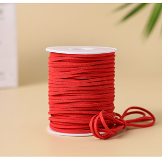 1roll Leather Cord Rope - Non-Elastic Vibrant Multicolor Craft Thread DIY, double-sided