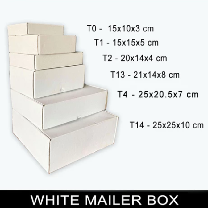 White Corrugated Mailer Box (ON HAND)