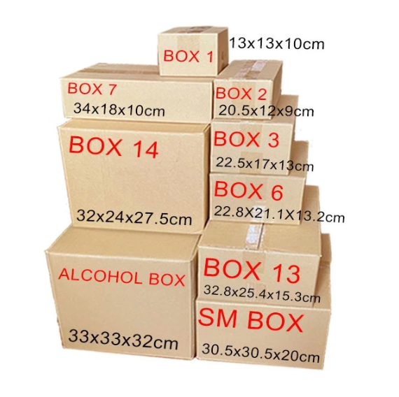 RSC Corrugated Cardboard Shipping Box - Kraft Brown, ON HAND (Multiple Sizes Available)