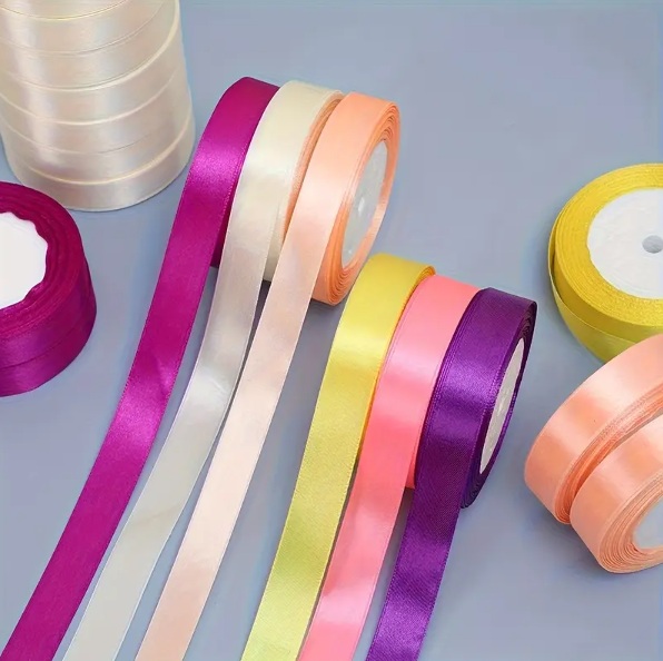 (25 yards/roll) 2cm Satin Ribbon Wholesale Gift Packing Christmas decoration Ribbons roll fabric