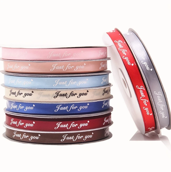 (45 Yards) 1cm 2.5cm Colorful just for you Ribbon Roll Gift Flower Wrapping Decorations II
