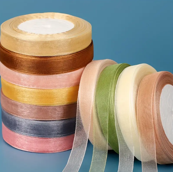 (50 yards/roll) 1.5cm/2.5cm /4cm organza ribbon wholesale gift wrapping decoration Christmas ribbons