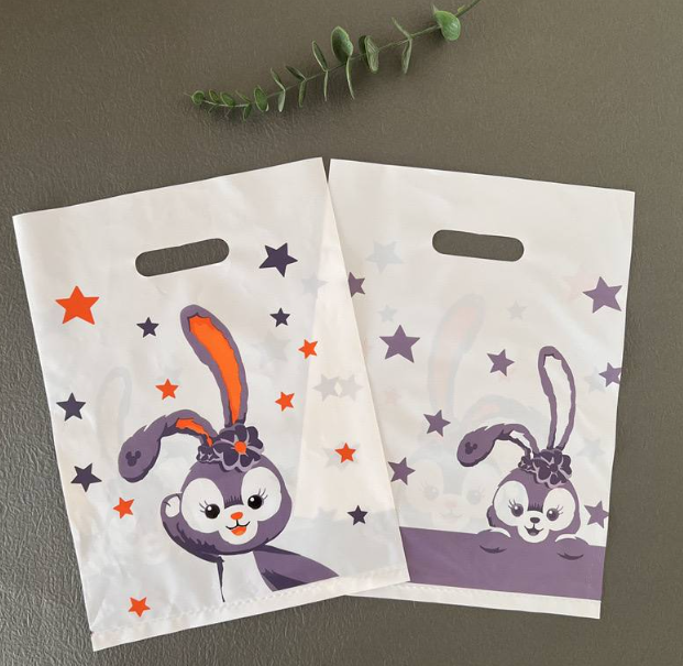 50pcs HIGH QUALITY Printed Plastic Takeout Tote Bag handle