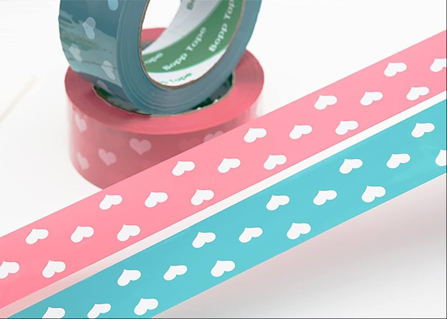 Cute Printed Tape BLUE | PINK | Thankyou Tape | Packaging Gift Wrapping Tape