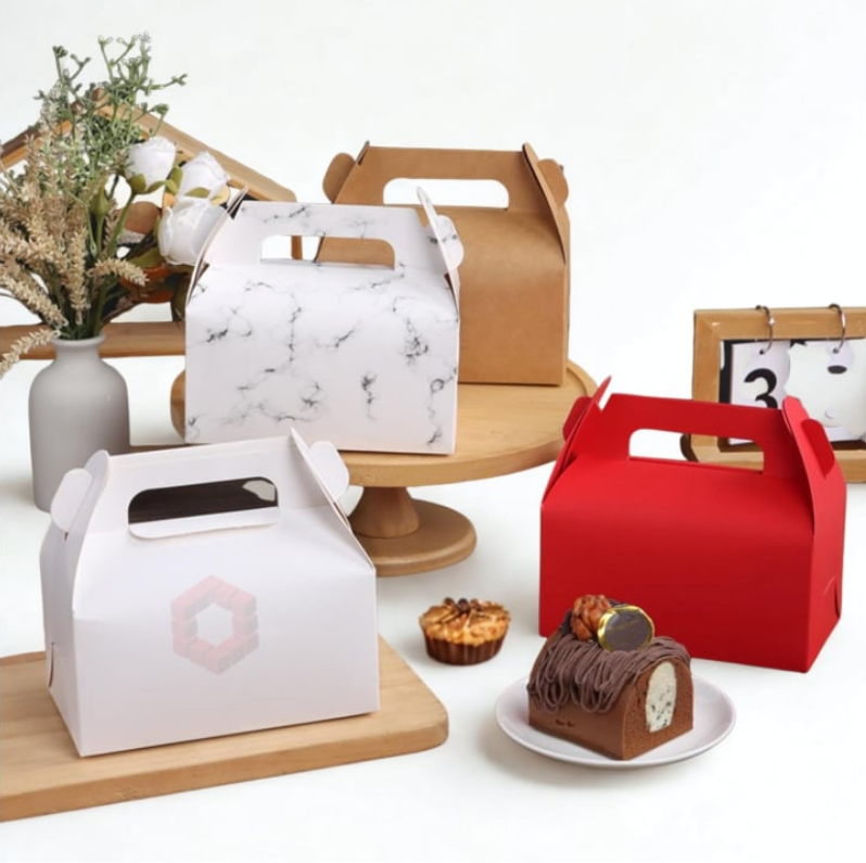 Pastry Kraft Paper Case Cake Cookie Food Pack Cake Picnic Box