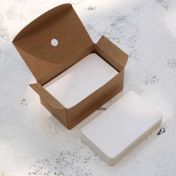 (100pcs) boxed Greeting cardboard message cardboard word card business card