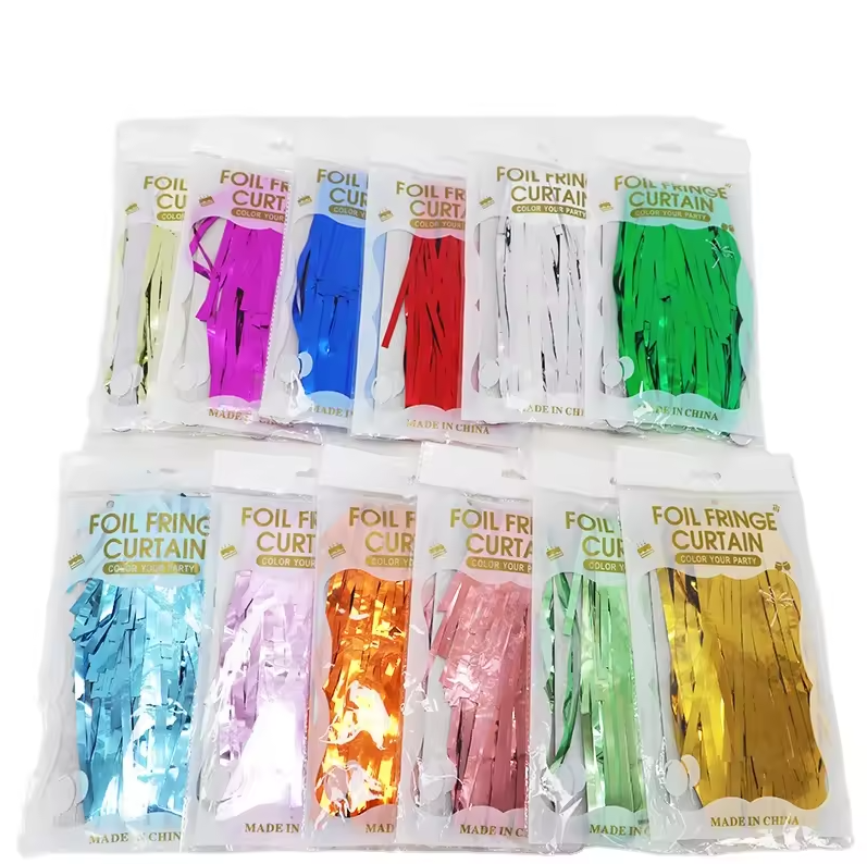 (2 Meters) Rain Silk Foil Curtain Tinsel Curtain Party Supplies Birthday Decor
