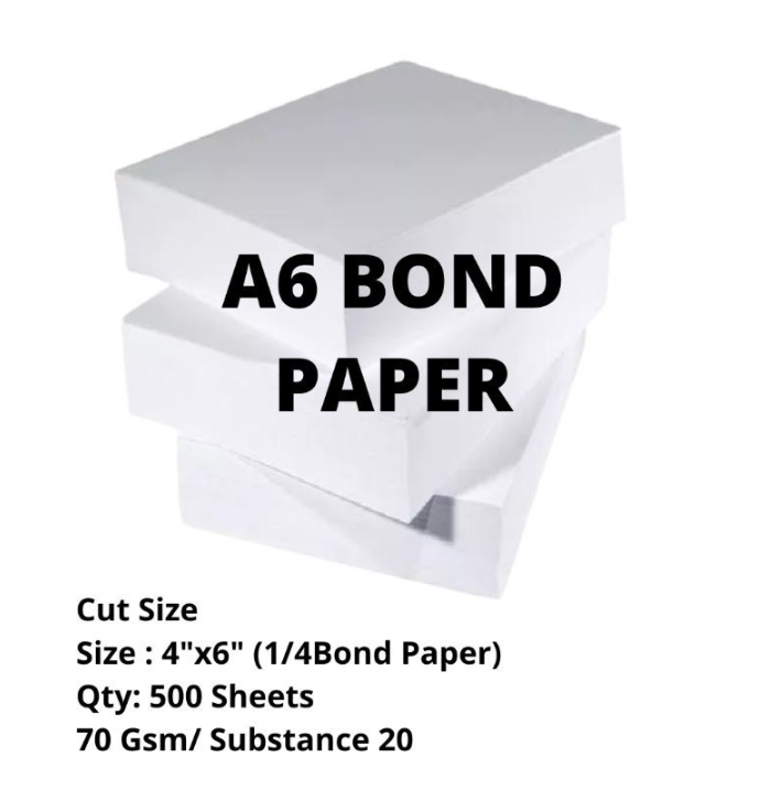 (500sheets) A6 Bond Paper Sold Per Pack / 70gsm