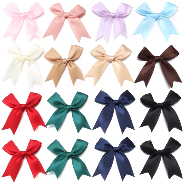 (50pcs/pack) 1'' Satin Ribbon Handmade 8.5cm Wide Swallowtail Bowknot For DIY Craft