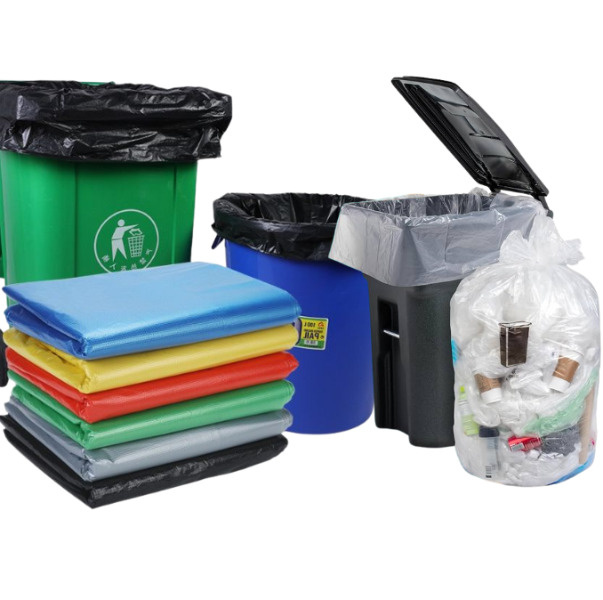 (S, M, L, XL,XXL)100 pcs Trash/Garbage Bag BLACK, CLEARGREEN, YELLOW plastic garbage/trash bag