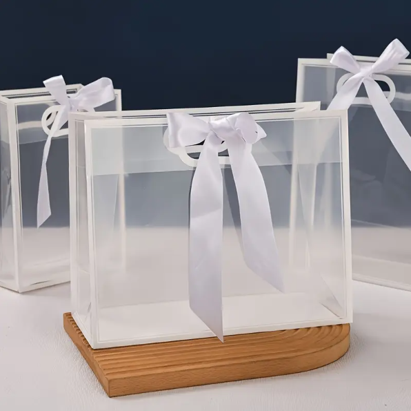 Colored Lining Clear Plastic PVC - for Souvenir Birthday Parties, Weddings, Xmas, ect