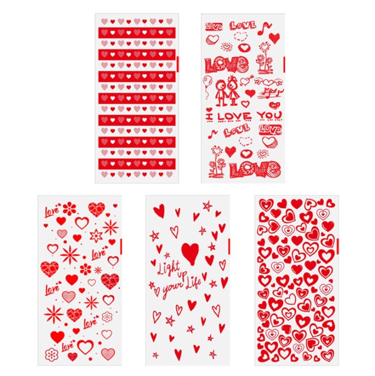 50pcs Valentine's Day Candy Bag Love Snack Cookie Bag Party Loot Bags