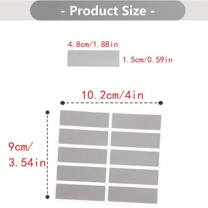 100Pcs Rectangular Scratch Off Stickers Gold & Silver | 48x15mm Hidden Text for Games, Surprise Gift