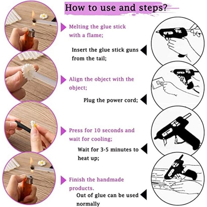 1kilo 7mm/11mm Clear Hot Melt Glue Sticks for Mini Strong Adhesive for Crafts, DIY, Project