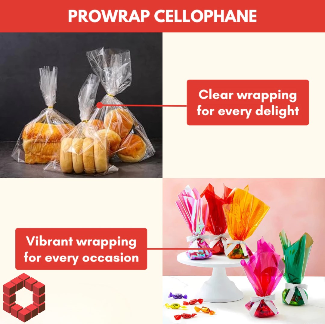 5pcs Cellophane Sheets Gift Wrapping Plastic Film for Candy Flowers DIY Crafts Party Supplies