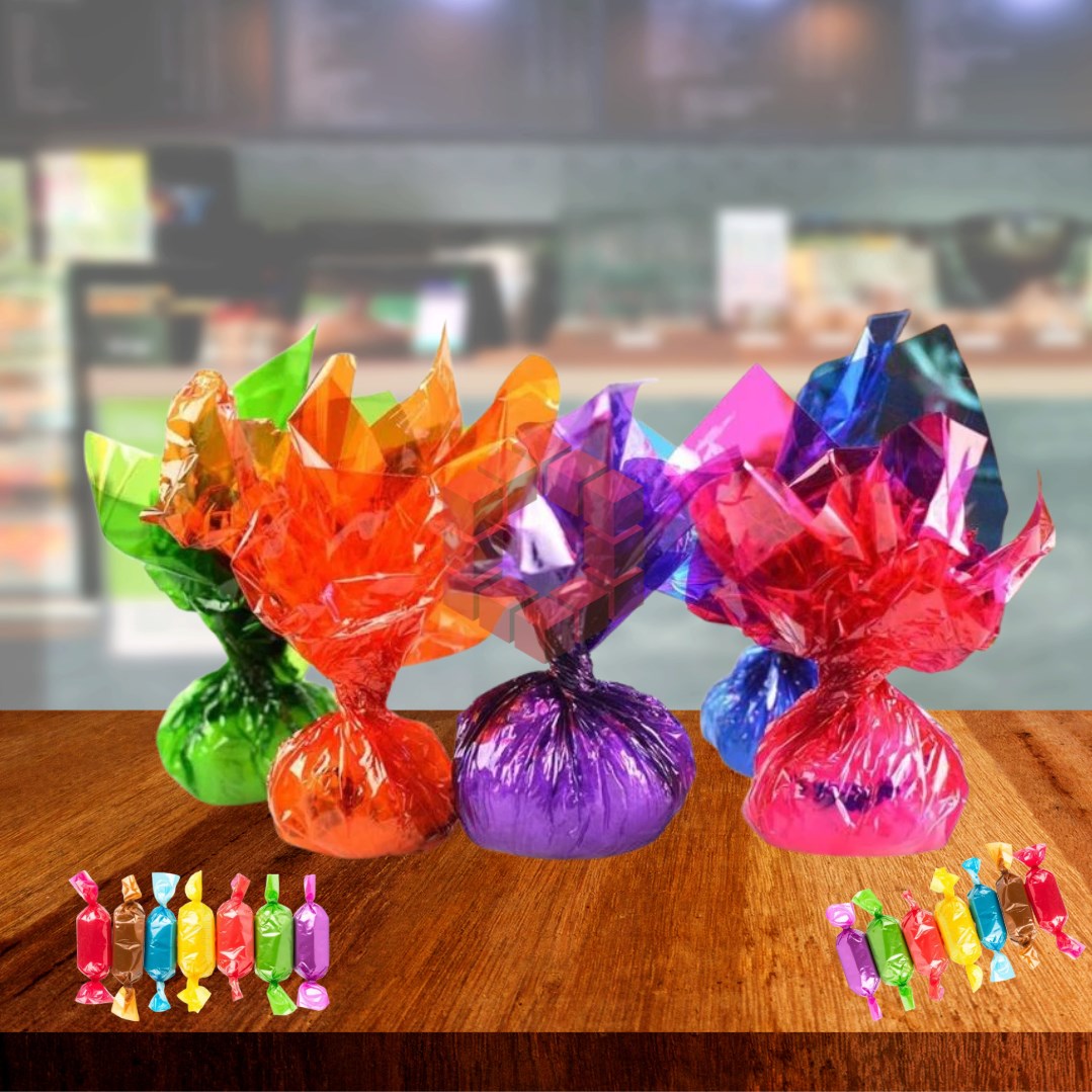 5pcs Cellophane Sheets Gift Wrapping Plastic Film for Candy Flowers DIY Crafts Party Supplies