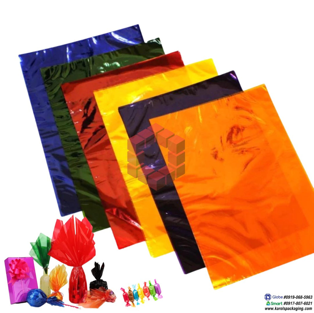 5pcs Cellophane Sheets Gift Wrapping Plastic Film for Candy Flowers DIY Crafts Party Supplies