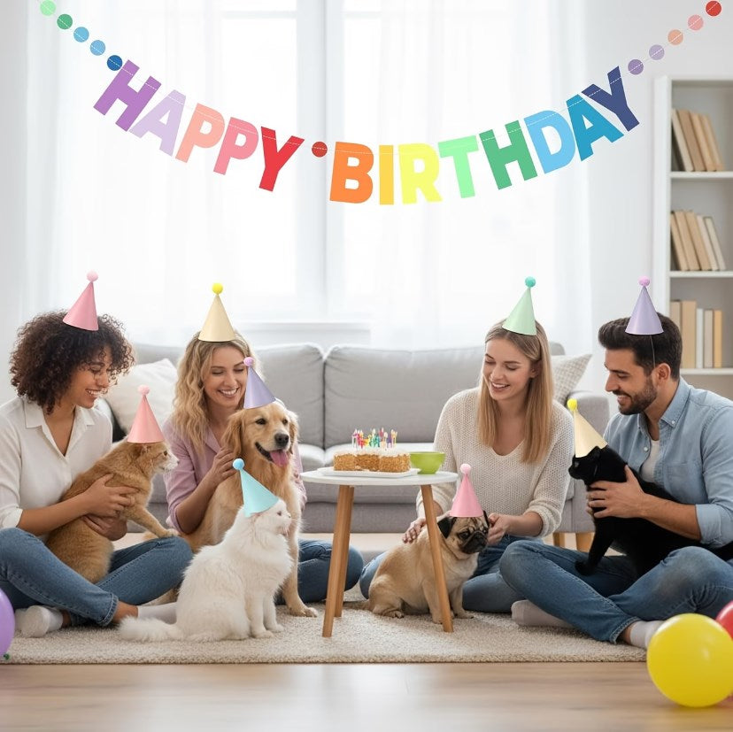 5pcs Cone Paper Party Hats Birthday Hats Set Celebration Hats for Kids Party Supplies