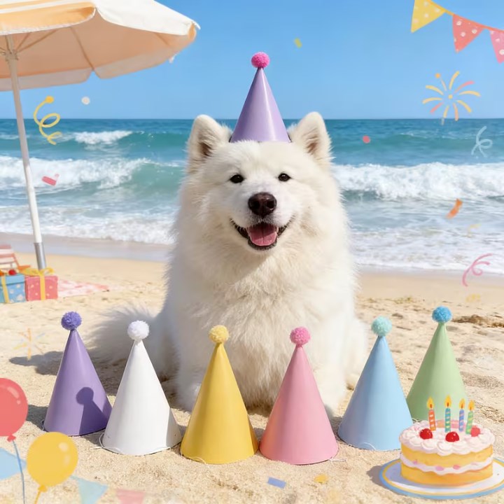 5pcs Cone Paper Party Hats Birthday Hats Set Celebration Hats for Kids Party Supplies