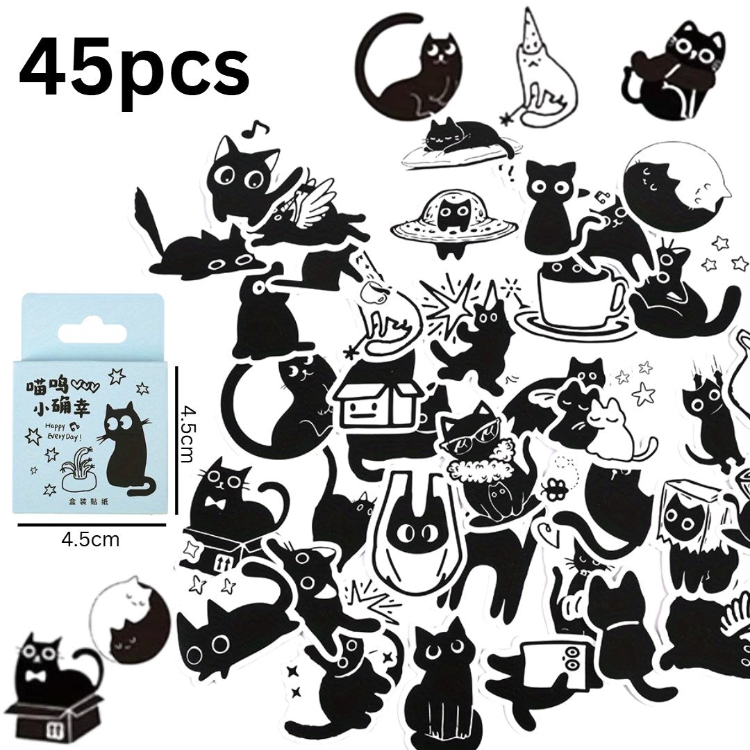 100pcs Cute Cat & Dog Stickers - Series Realistic Animal Decor for Water Bottles,Laptops,Phones ect