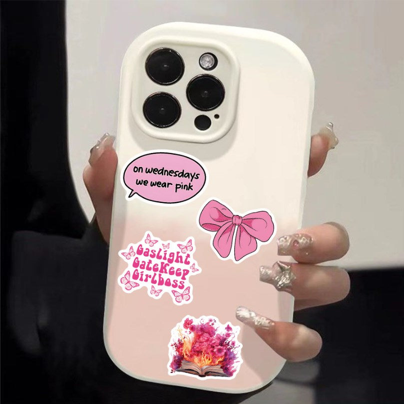 50pcs Cute Book Stickers Book & Quotes Stickers Waterproof for Scrapbook, Laptop & Water Bottle