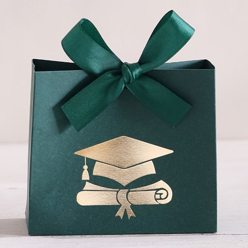 10pcs Luxury Graduation Gift Box Set | With Ribbon Candy Boxes, Golden Diploma Design Gift Packaging