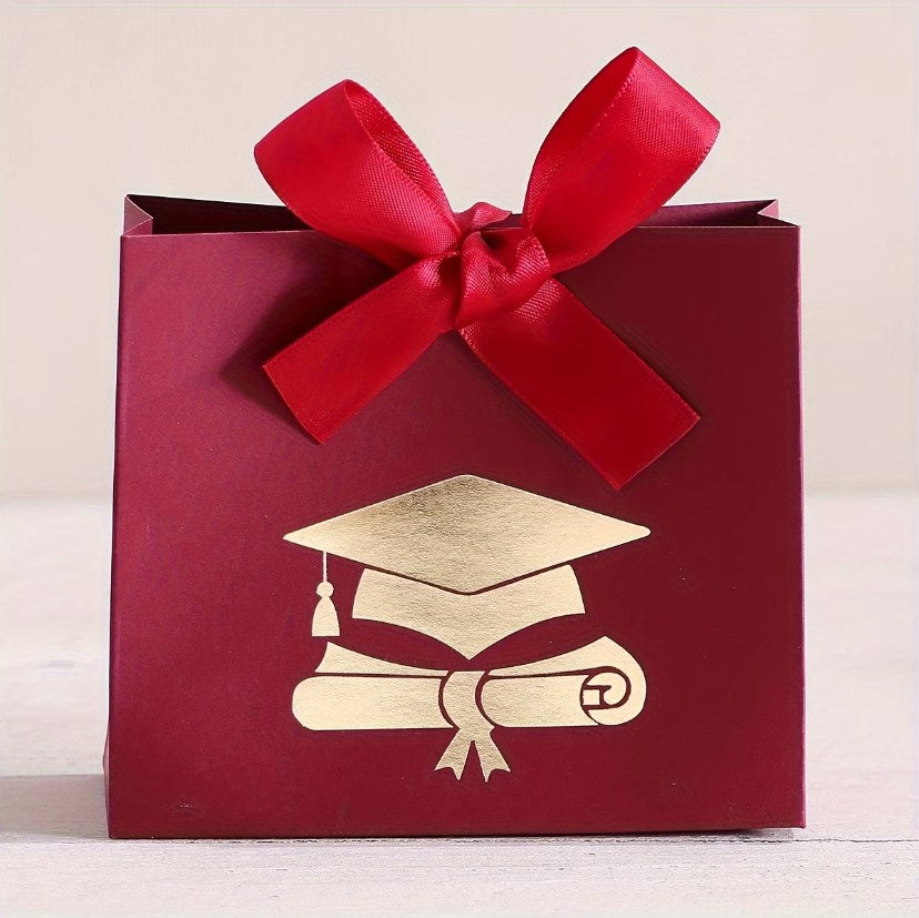 10pcs Luxury Graduation Gift Box Set | With Ribbon Candy Boxes, Golden Diploma Design Gift Packaging