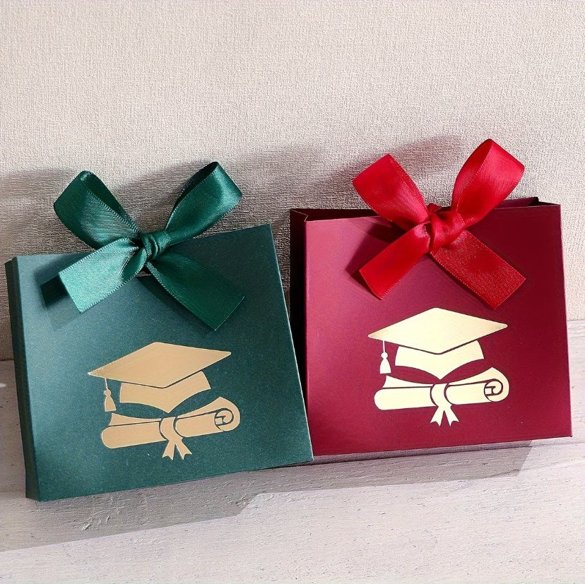 10pcs Luxury Graduation Gift Box Set | With Ribbon Candy Boxes, Golden Diploma Design Gift Packaging