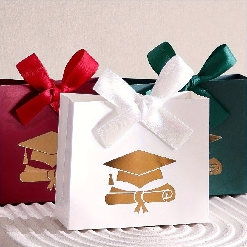10pcs Luxury Graduation Gift Box Set | With Ribbon Candy Boxes, Golden Diploma Design Gift Packaging