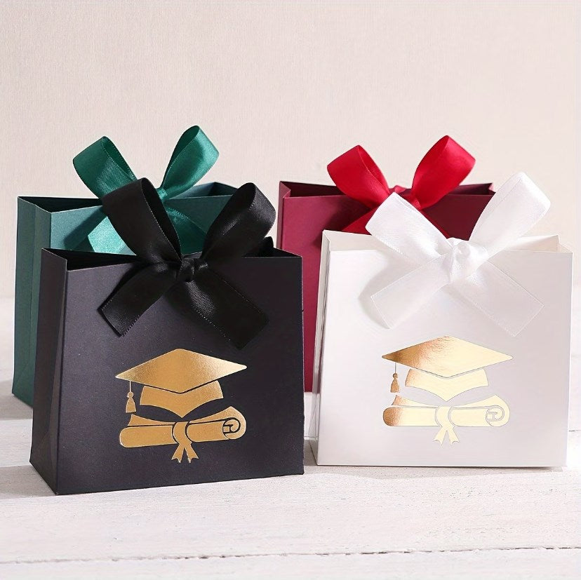 10pcs Luxury Graduation Gift Box Set | With Ribbon Candy Boxes, Golden Diploma Design Gift Packaging