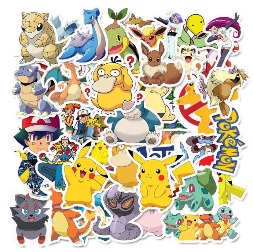 50pcs cute cartoon animal stickers for children, notebooks, stationery, luggage, notes, waterproof