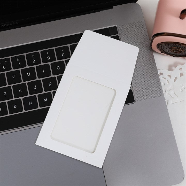 10pcs Hollow Clear Card Window Envelope | Cute Macaron Color Paper Bag for Photos, Cards & Gifts