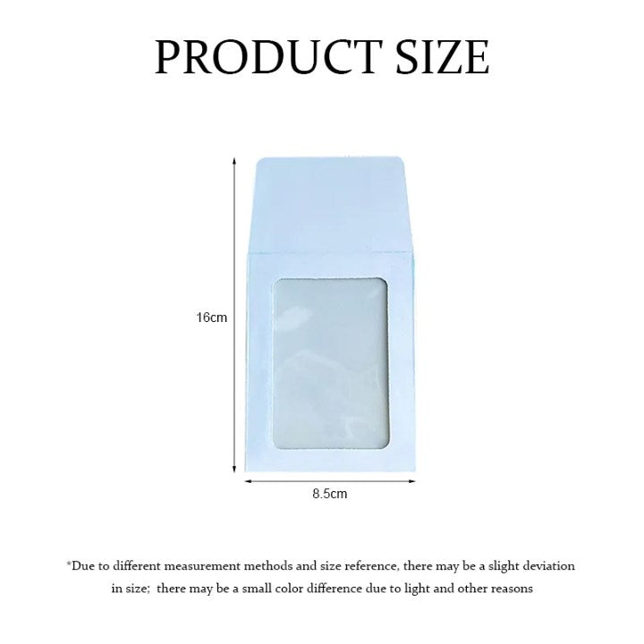 10pcs Hollow Clear Card Window Envelope | Cute Macaron Color Paper Bag for Photos, Cards & Gifts
