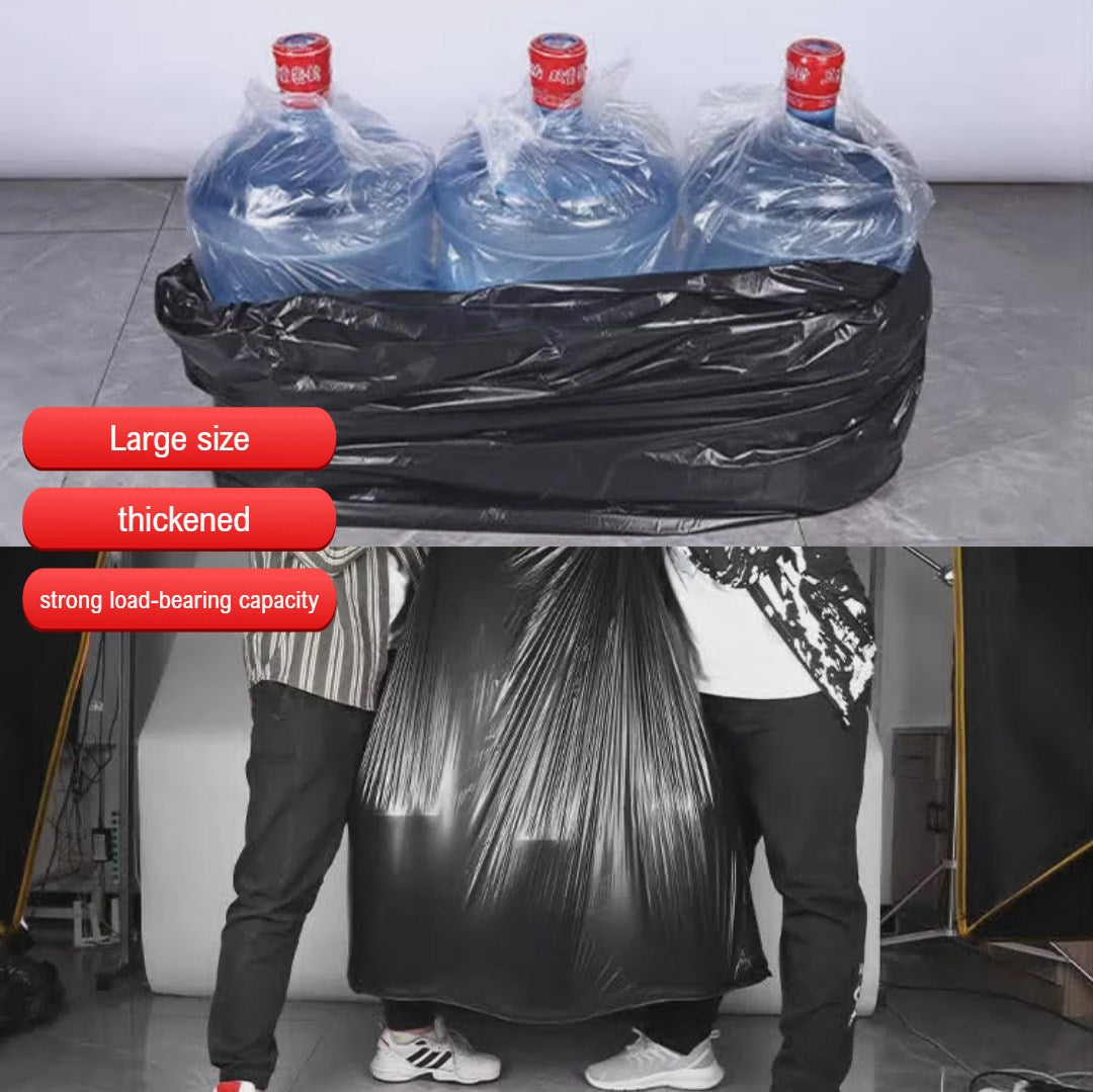 50pcs BUDGET Black Garbage Bag Heavy Duty | Thick Trash Bag for Household & Commercial Use | S M L XL XXL