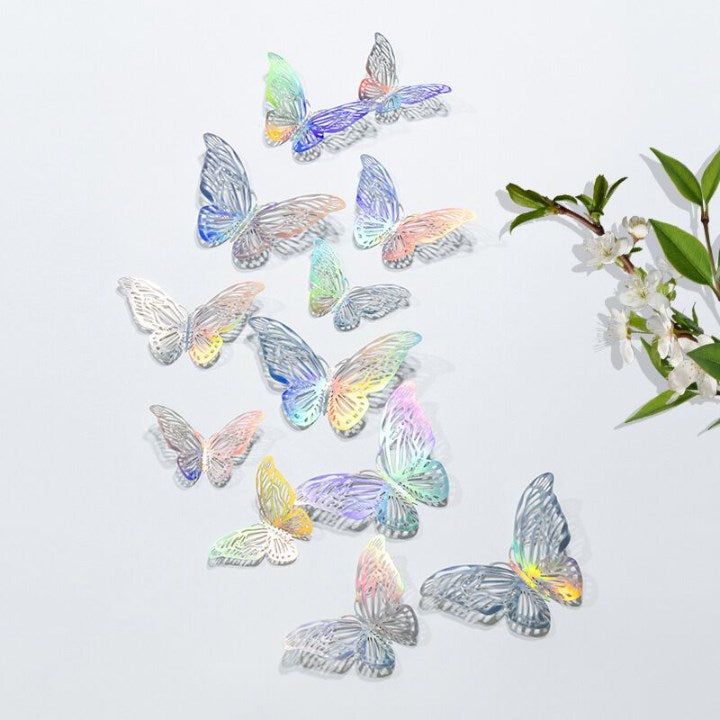 12PCS 3D Butterfly Decoration for Bedroom Living Room Wedding Party Bouquet DIY Decor