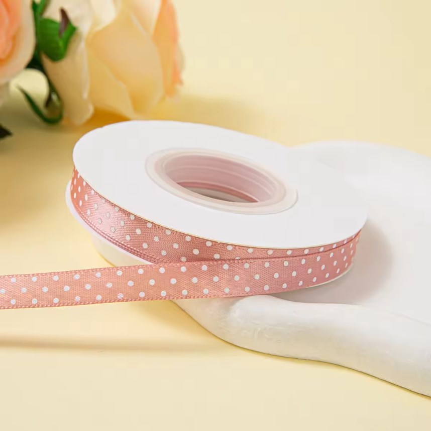 100/25 Yards/1Roll 2.5cm Polka Dot Ribbon - Colorful perfect for any special occasion, especially Child