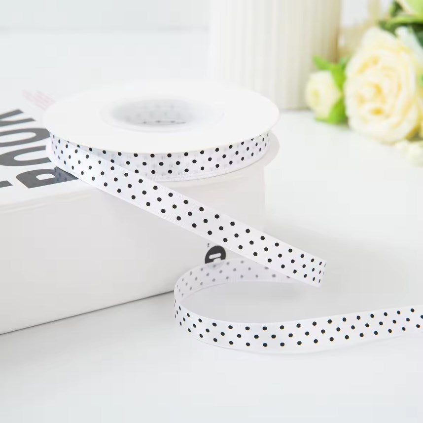 100/25 Yards/1Roll 2.5cm Polka Dot Ribbon - Colorful perfect for any special occasion, especially Child
